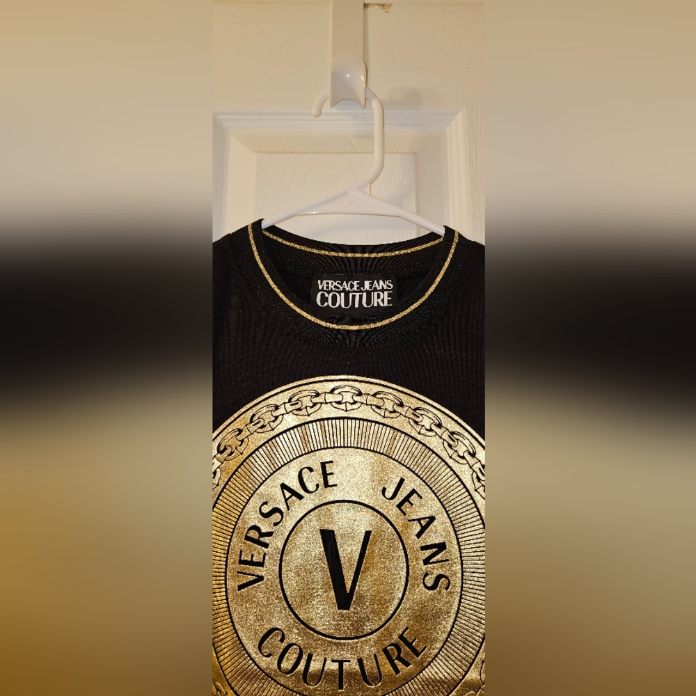 Versace Jeans CoutureMetallic Logo T-Shirt - Picture 4 of 10
